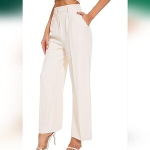 FUNYYZO Wide Leg Pants Women's High Elastic Waisted